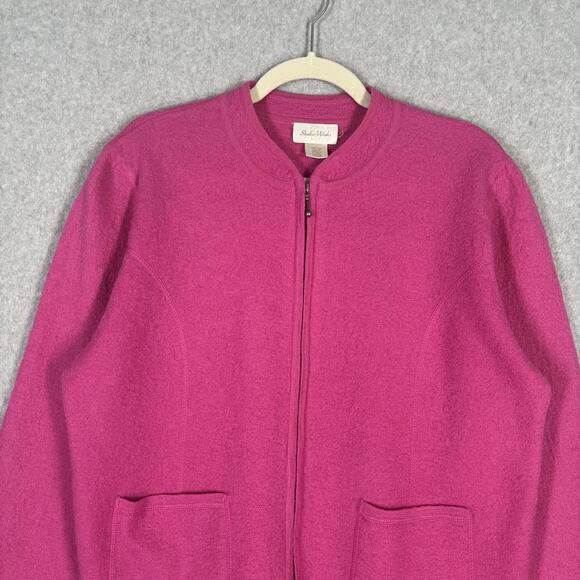 VTG Studio Works Boiled Wool Cardigan Sweater Large Pockets‎ Granny Felted Artsy - Picture 3 of 12